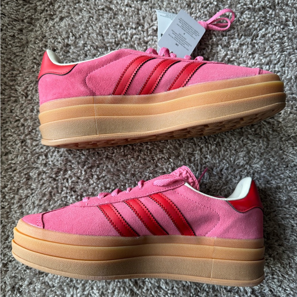 Size 6.5Y/ 8 Women Adidas Gazelle Bold Rose Tone Better Scarlet GS JQ7407 NEW